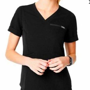 Figs Black Zinga Scrub Top XS